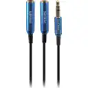 Thumbnail 0 de Cable de Audio Stereo Jack 3.5mm Macho a 2*Jack 3.5mm Hembra Goma Azul - Philips