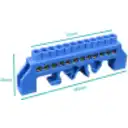 Thumbnail 2 de Regleta Azul 12-Conexiones 4mm Riel Din Distribucion Electrica