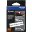 Thumbnail 3 de Cinta para Etiquetas Brother TZE-FX251 Flexible Negro sobre Blanco 24 mm 