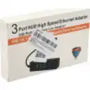 Thumbnail 2 de 1-USB3.0-AM 1-LAN-RJ45-Ethernet 10/100mbps Hub-3p Win Mac Linux