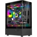 Thumbnail 0 de Gabinete Gamer ESGAMING H60, 5 Ventiladores ARGB, m-ATX, Negro