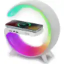 Thumbnail 1 de MLAB PARLANTE MY LIL G 5 IN 1 CARGADOR INALAMBRICO+LUZ RGB+RELOJ+ALARMA WHITE