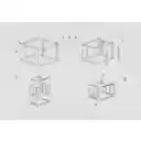 Thumbnail 2 de LINKMADE Desarmado 18U 60cm-Fondo Rack Gabinete Pared Muro Negro