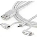 Thumbnail 5 de Cable StarTech USB 2.0 Tipo-A Macho a USB Apple Lightning / Tipo-C / Micro-B 1mt