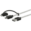 Thumbnail 1 de CABLE 2 EN 1 MICO USB C/ ADAPTADOR LIGHTNING GE 1,80 MTS