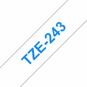 Thumbnail 0 de Cinta Rotuladora Brother TZ-243 18mm Azul Sobre Blanco p/ PT-200/1100/1130/1300