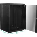 Thumbnail 4 de LINKMADE 18U RACK DOBLE BISAGRA 60CM-FONDO NEGRO INC-2U