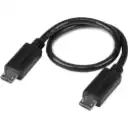 Thumbnail 0 de Cable USB 2.0, micro USB Macho a micro USB Macho 8" 20cm OTG 28AWG color Negro