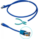 Thumbnail 4 de Cable de Red Linkmade CAT6 LSZH Cable Patch inyectado multifilar 1mt AZUL