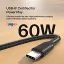 Thumbnail 5 de Cable USB-C a USB-C 2.0 Mt para Nintendo Switch 2 negro