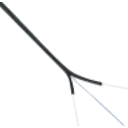 Thumbnail 1 de Negra 1-Fibra-SM-G652D 500mt Drop Interior 2-Portantes-FRP LSZH 3x2mm