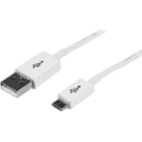 Thumbnail 4 de Cable USB Tipo-A (4 Pin) a USB micro B (5 pin) v2.0  Long 1mts Blanco - StarTech