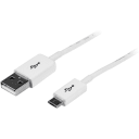 Thumbnail 1 de Cable USB-A a microUSB-B v2.0 M/M p/Smartphone 0.5mt Color Blanco - Startech
