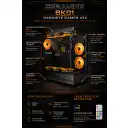 Thumbnail 1 de GABINETE GAMER BK01 BLACK ARGB (6 FAN) 2 FAN MB/ 3 FAN ABAJO, 1 FAN TRASERO S/ FUENTE