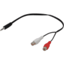 Thumbnail 0 de 3,5mm-M 2-RCA-H 0,2mt Macho-Hembra Cable Plug-RCA Phone-1/8 20cm
