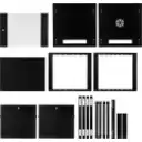 Thumbnail 4 de LINKMADE Desarmado 9U 45CM-Fondo Gabinete Rack Pared Muro Negro