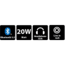 Thumbnail 6 de Parlantes Bluetooth Genius SP-HF505BT, 20W RMS Madera Dark Brown