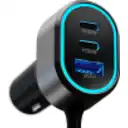 Thumbnail 2 de Klip Xtreme KCC-100 - Car power adapter - 100 Watt - 4x 24pin USB-C / 2x 9pin USB-A - Cellular phone / Tablet - Car - Para Smartphones, tablets, small devices