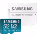Thumbnail 0 de Samsung EVO Select microSDXC 512 GB UHS-I (Speed Class 3 / Video Speed Class 30) (MB-ME512KA/AM)
