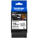Thumbnail 2 de Cinta Laminada Flexible Brother TZE-FX241 Texto Negro sobre Fondo Blanco 18mm*8m