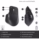 Thumbnail 5 de Mouse Inalámbrico Logitech MX Master 3s Óptico 8000DPI 7 Botones Bluetooth Negro