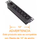 Thumbnail 0 de PDU 10A Enchufes 6-Hembra-C13 1-Macho-C14 Rack-10-pulgadas sin-cable