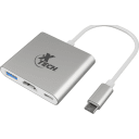 Thumbnail 0 de Adaptador Multipuertos USB-C a USB3.0 HDMI USB-C, 4K 30AWG Plata - Xtech XTC-565