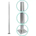 Thumbnail 3 de Poste Conico 4mt 3mm Base-250x250x12mm no-inc-Canastillo Cono-120/60mm