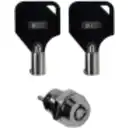 Thumbnail 1 de Chapa Electrica 2-Pin 12mm Llave Seguridad req-Soldar-Cables 0,5A 250V