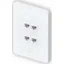 Thumbnail 4 de UI 1-unidad Blanco 4-Keystone Vertical Faceplate Pintable 118x88mm