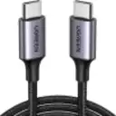 Thumbnail 1 de Cable USB-C 2.0 UGREEN 2Mts 3A Aluminio Niquelado Gris con Negro