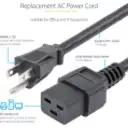 Thumbnail 2 de 10ft 14AWG Computer Power Cord NEMA 5-15