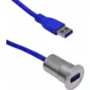 Thumbnail 1 de Panel-Diametro-M22mm Cabeza-28mm USB-AH USB3.0 Cable 60cm A-M Alt-34mm