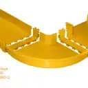 Thumbnail 3 de 360x100mm Angulo 90o Plano Amarilla PC+ABS LSZH Macho