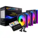 Thumbnail 0 de VENTILADOR EZ-A18 ARGB FAN SET 3 UNIDADES 120MM ARGB CONTROL REMOTO