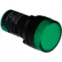 Thumbnail 1 de Verde Luz Piloto LED 220VAC 20mm-diametro 28mm-cabeza 51mm-altura