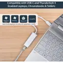 Thumbnail 3 de Adaptador USB-C a Red Gigabit Ethernet 10/100/1000BT(X) Pto Rj-45 Plata StarTech