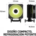 Thumbnail 6 de Disipador de CPU MSI MAG COREFROZR AA13 1 Vent ARGB, Intel LGA 1700/1851 AM4/AM5