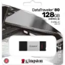 Thumbnail 0 de Pendrive 128GB Kingston DataTraveler 80 USB-C Lec 200MB/s Esc 60MB/s Negro/Gris