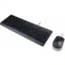 Thumbnail 1 de Kit Teclado Mouse Alámbrico Lenovo Essential Español, Óptico 1000DPI USB Negro