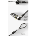 Thumbnail 3 de Cable de Seguridad con Contaseña para Notebook Dell Forma de cuña 3x5mm