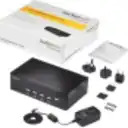 Thumbnail 1 de StarTech.com Switch Conmutador KVM de 4 Puertos HDMI - 4K de 30Hz - de Pantalla Doble - Conmutador KVM / audio / USB - 4 x KVM / audio / USB - montaje en rack