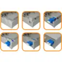 Thumbnail 5 de 6-Manguito de-Paso 4-CL-Rectang IP20 Caja Gris Terminacion Fibra NAP