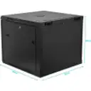 Thumbnail 4 de Gabinete Muro LINKMADE RK09-6LD, 9U 60cm fondo, Color Negro (DESARMADO)