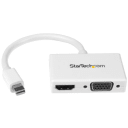 Thumbnail 0 de Adaptador de Video Mini DisplayPort a HDMI, VGA, 1080p Color Blanco - StarTech