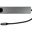 Thumbnail 1 de HUB USB-C a Puertos 2*USB-C HDMI USB-A SD/mSD RJ-45 10/100 Aluminio 