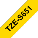 Thumbnail 0 de CINTA BROTHER TZE-S651 24mm black on yellow industrial tape