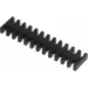 Thumbnail 1 de Peine para 24 Cables de 3mm Ordenador de Manojo Acrilico Negro 14x60mm