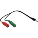 Thumbnail 0 de Cable de Audio 2-3,5mm-Hembra 1-3,5mm-Macho Copla Jumper 20cm
