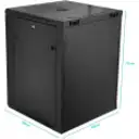 Thumbnail 6 de LINKMADE Desarmado 15U 60CM-Fondo Rack Pared Muro Negro